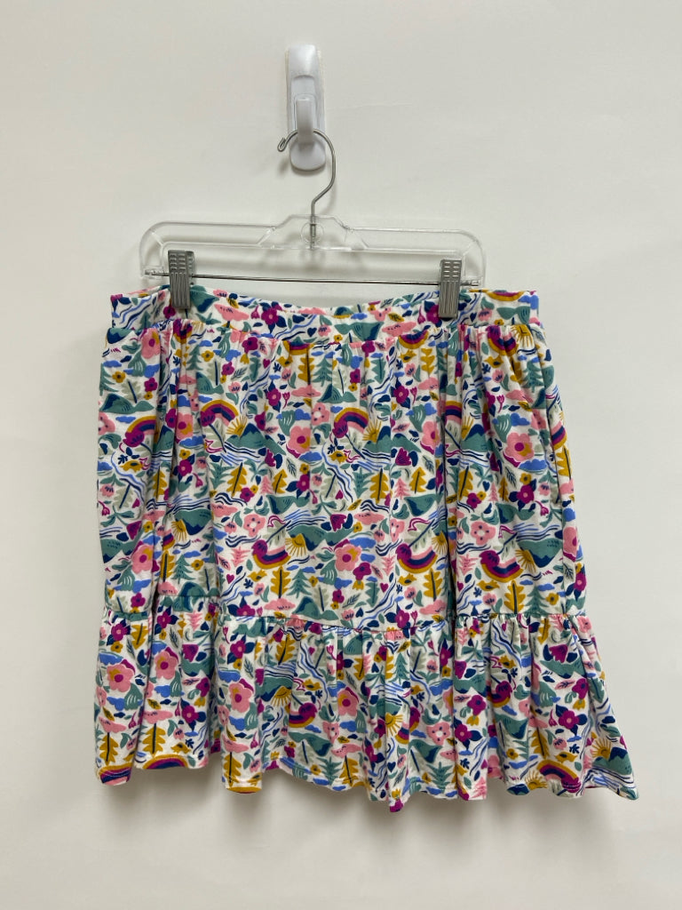 Lands End SIZE 14/16+ Cream/purp Seafoam/Pink Floral Girl&