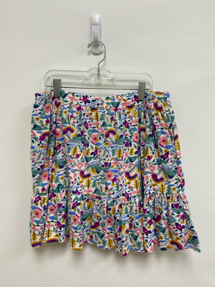 Lands End SIZE 14/16+ Cream/purp Seafoam/Pink Floral Girl&