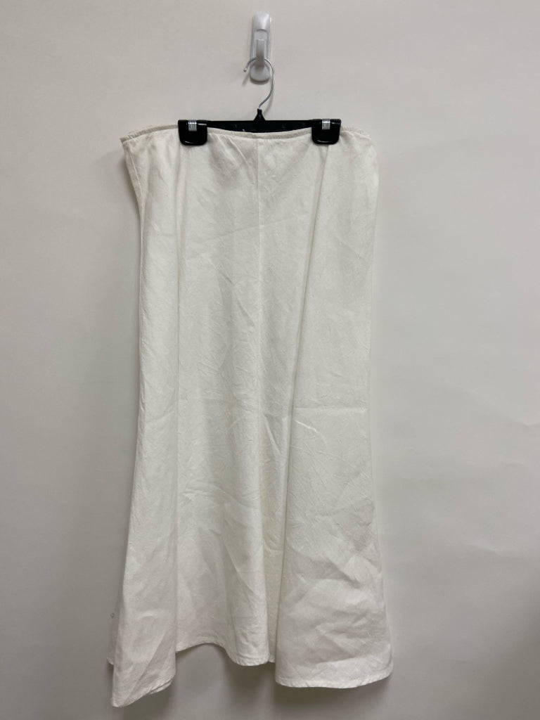 Eileen Fisher Size M White Linen Ladies Skirt