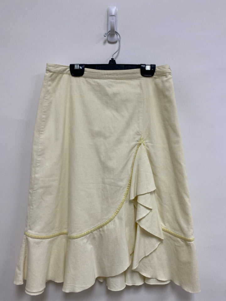 odille Size 2 Cream Corduroy Ladies Skirt