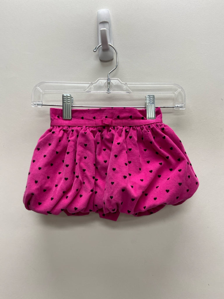 Baby Gap SIZE 12-18M Hot Pink Black Hearts Corduroy Girl&