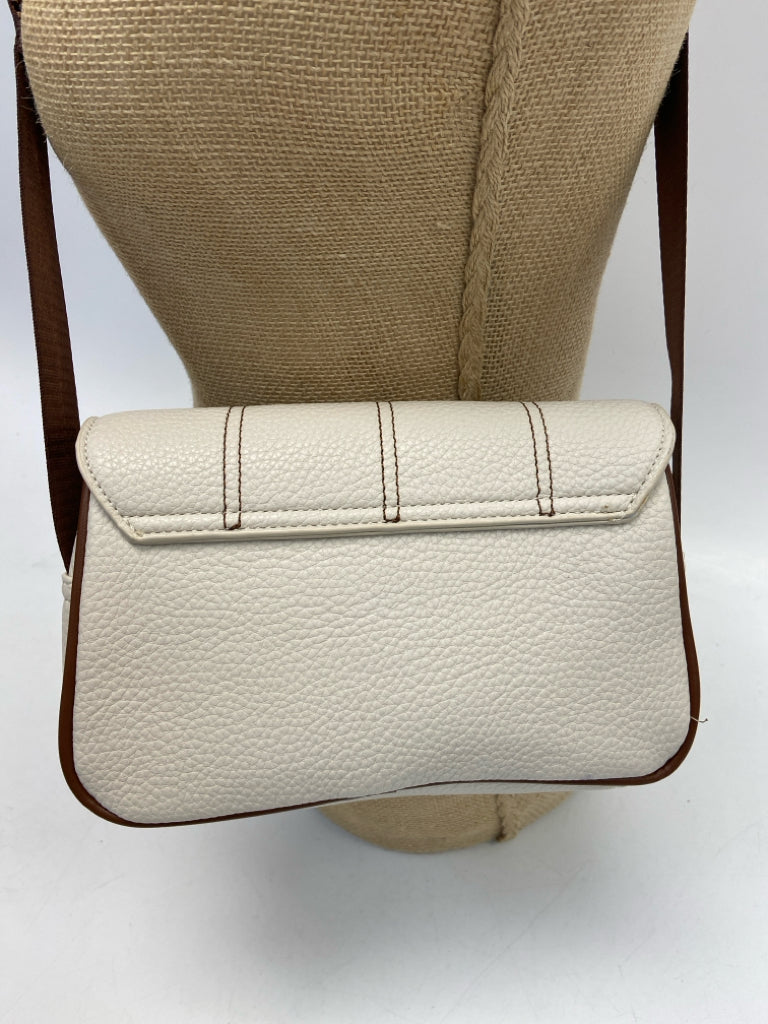 Simply Noelle Cream Dark Brown Stripe(s) Crossbody