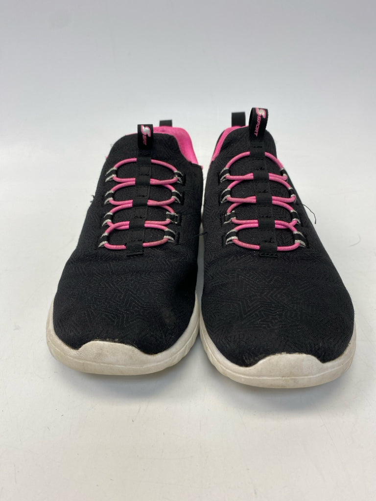 Skechers  Size 5 Black Pink Sneakers