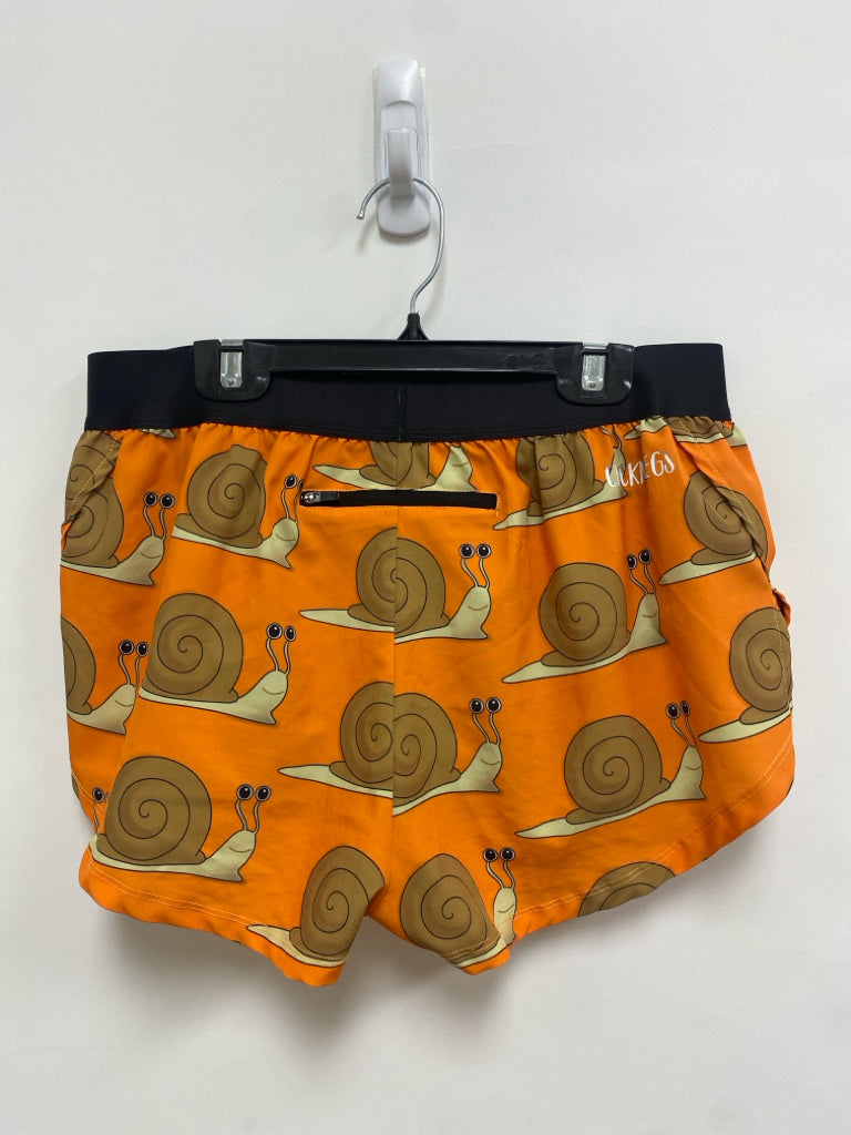 Size S Orange Brown Athletic Shorts