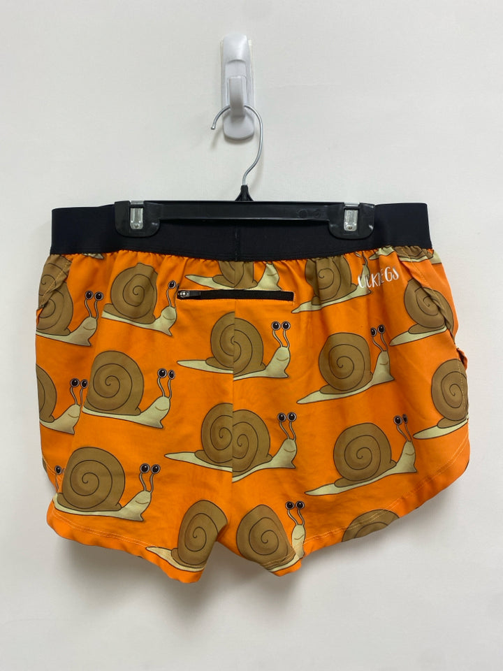 Size S Orange Brown Athletic Shorts