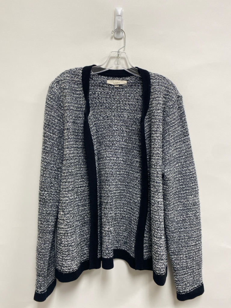 LOFT Size XL Gray White Mottled Ladies Sweater