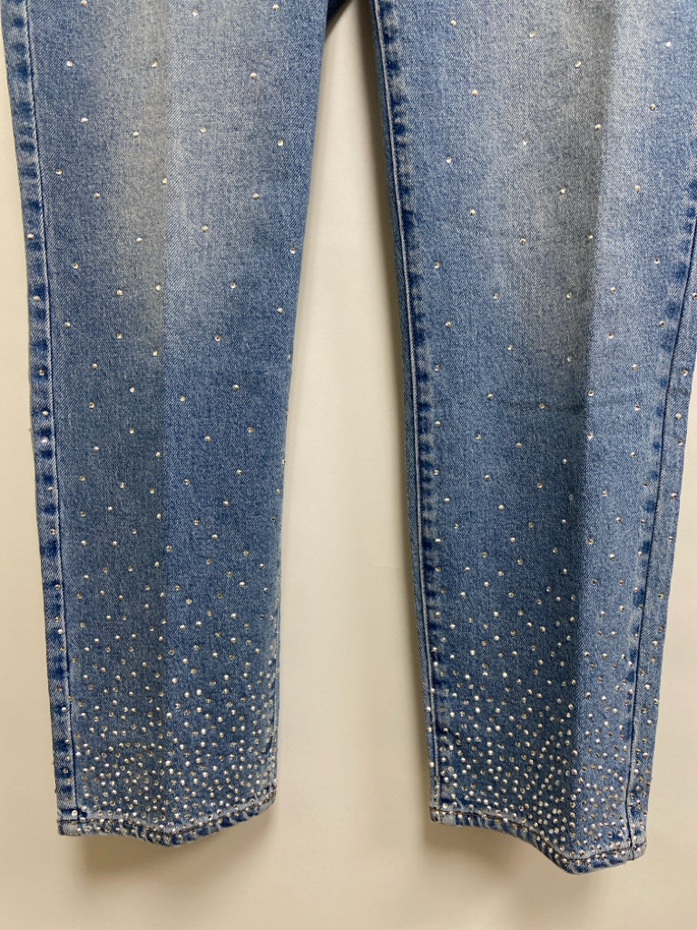Talbots Size 12 Faded Denim Studded Ladies Jeans