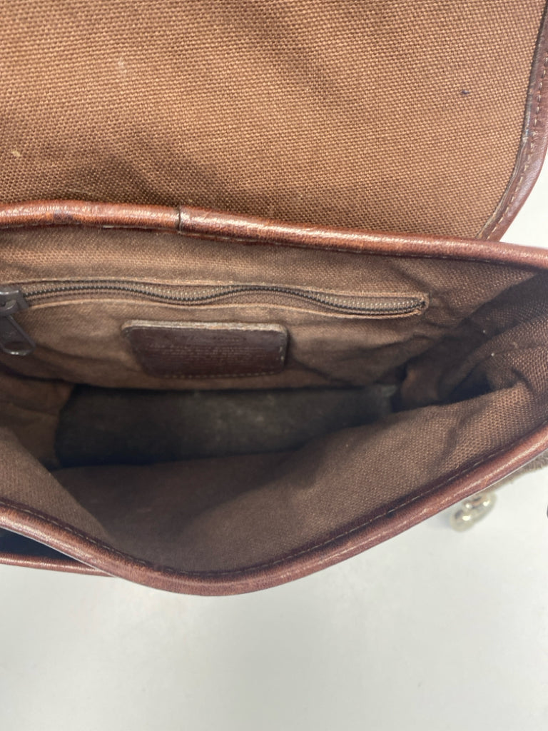 Brighton Dark Brown Embossed Leather Handbag