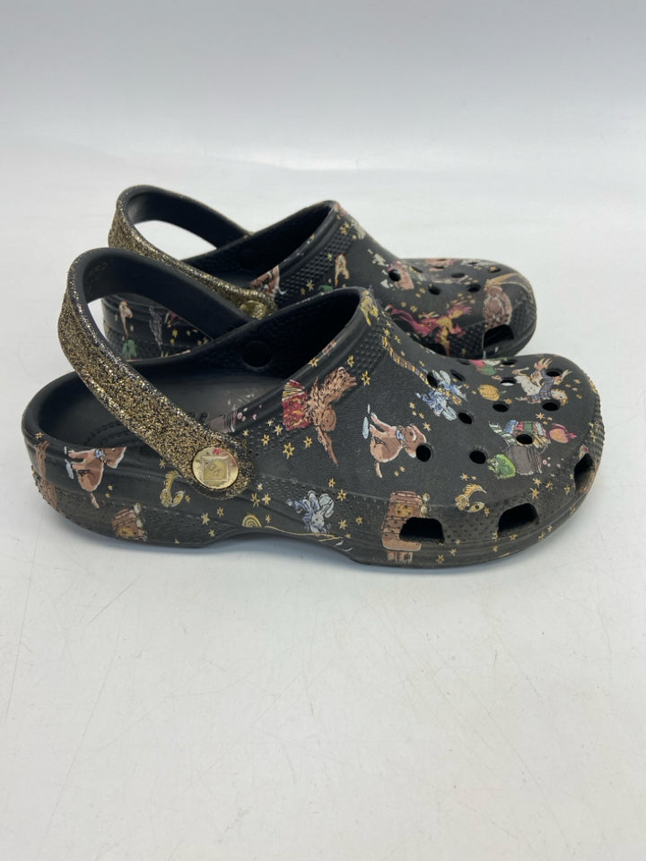 Crocs SIZE 3 Black Multi Color Harry Potter Girl&