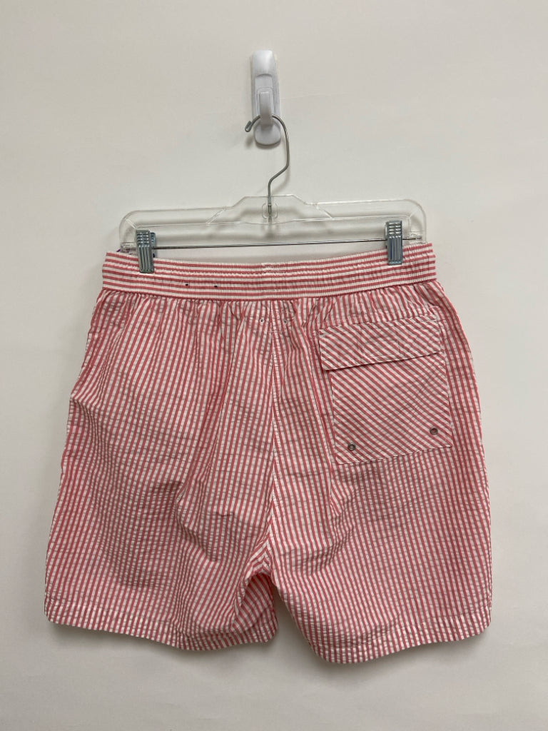 Brooks Brothers Size M Pink White Striped Men&