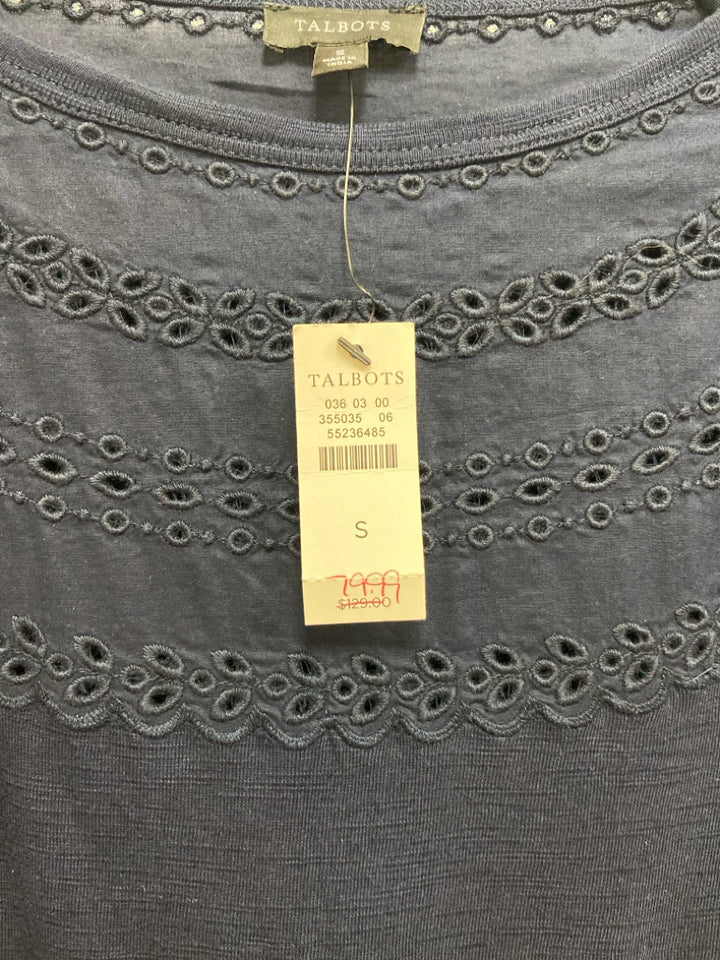 NWT Talbots Size S Navy Eyelet Ladies Dress