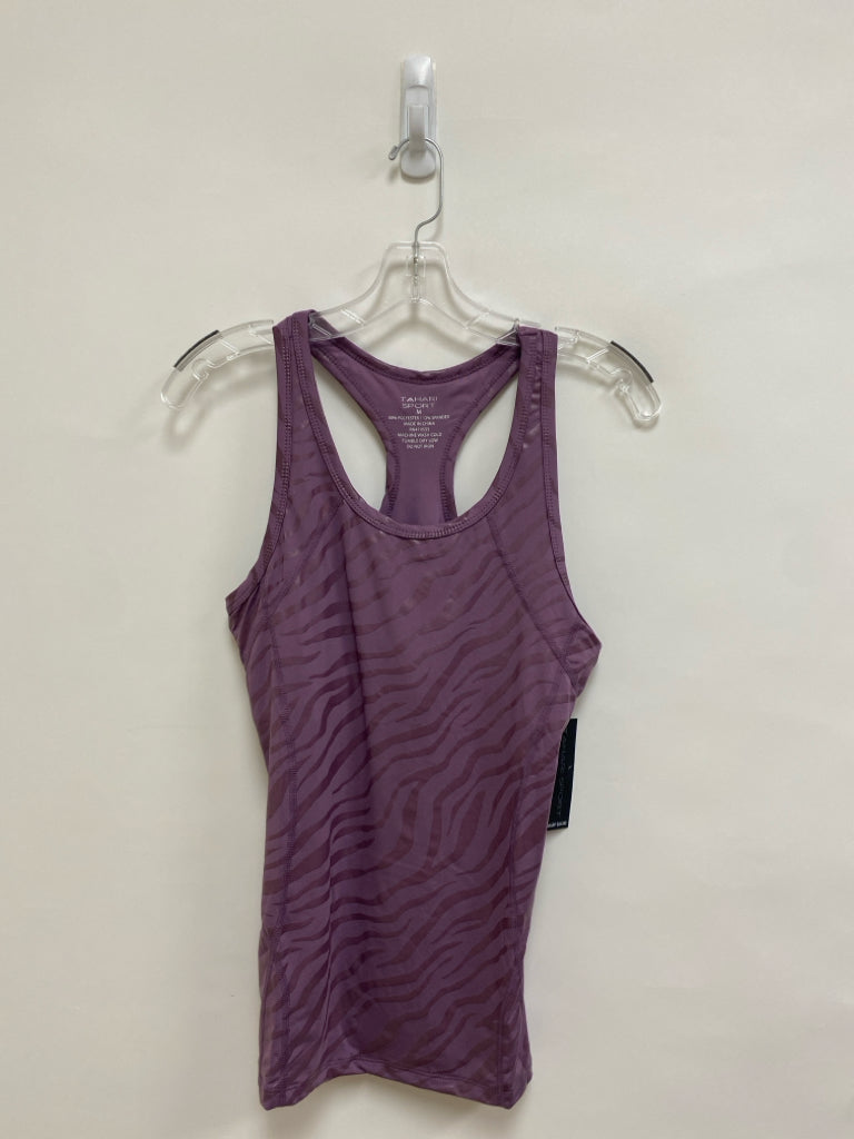NWT Tahari Size M Purple Zebra Print Tank Athletic Top