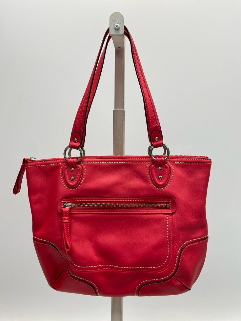 Coach Poppy Rose Pink Leather Handbag 23441