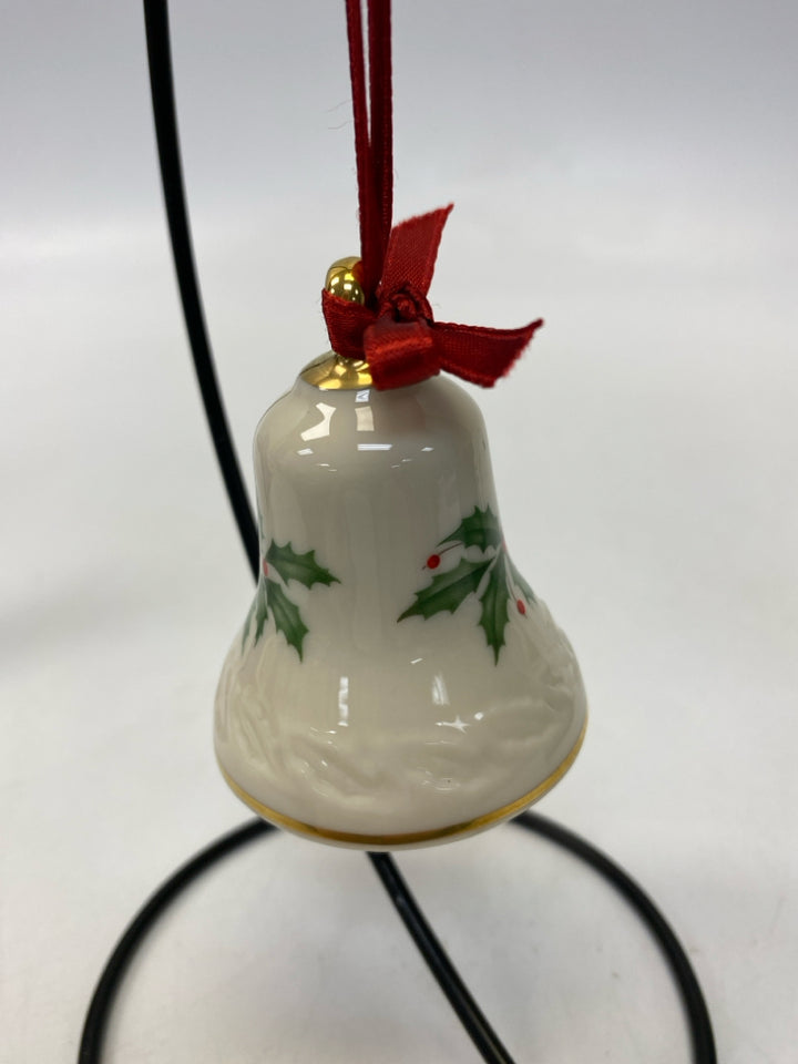Lenox  Ornament Bell w/Red Ribbon