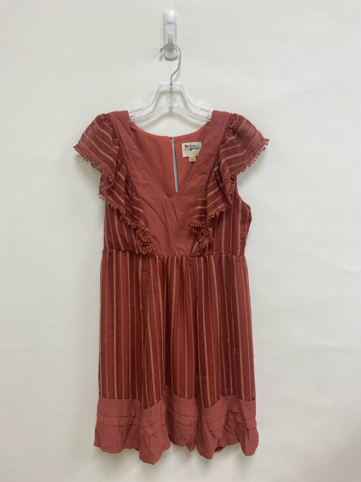 Holding Horses Size SP Brown Striped Petite Dress