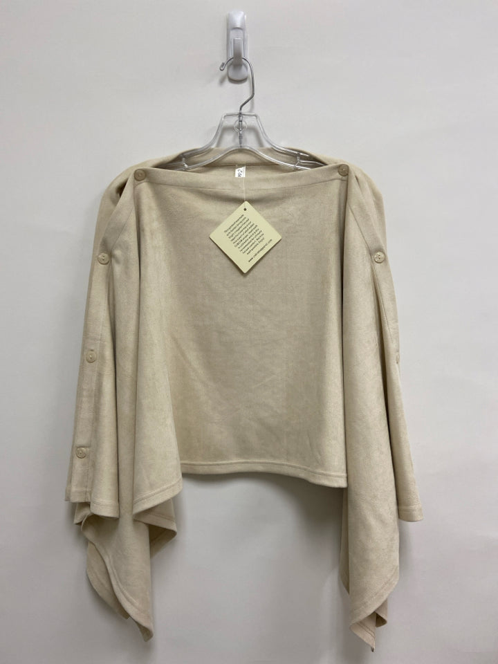 NWT Size S Beige Texture Poncho Ladies Jacket