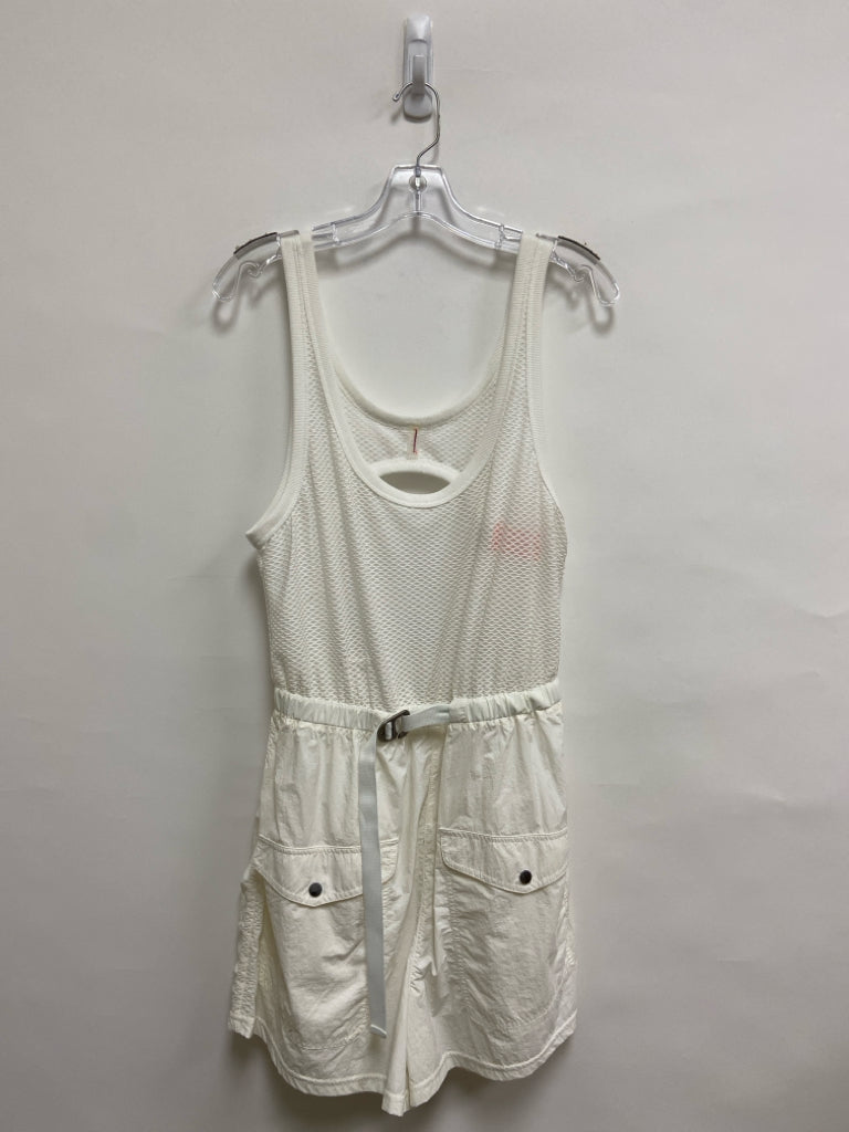 FP Movement Size M White Texture Sleeveless Ladies Romper