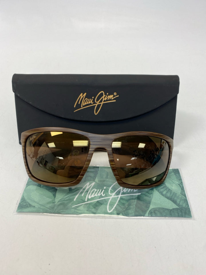 Maui Jim Brown Wood Grain Sunglasses