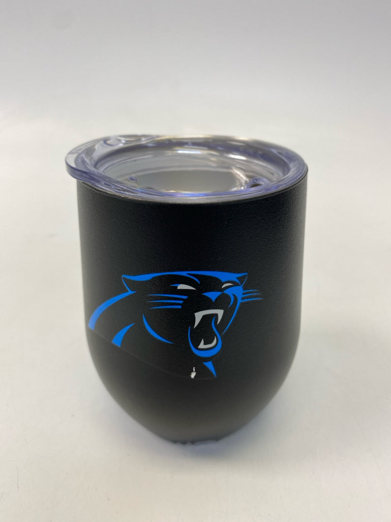 Black Blue Carolina Panthers Tumbler
