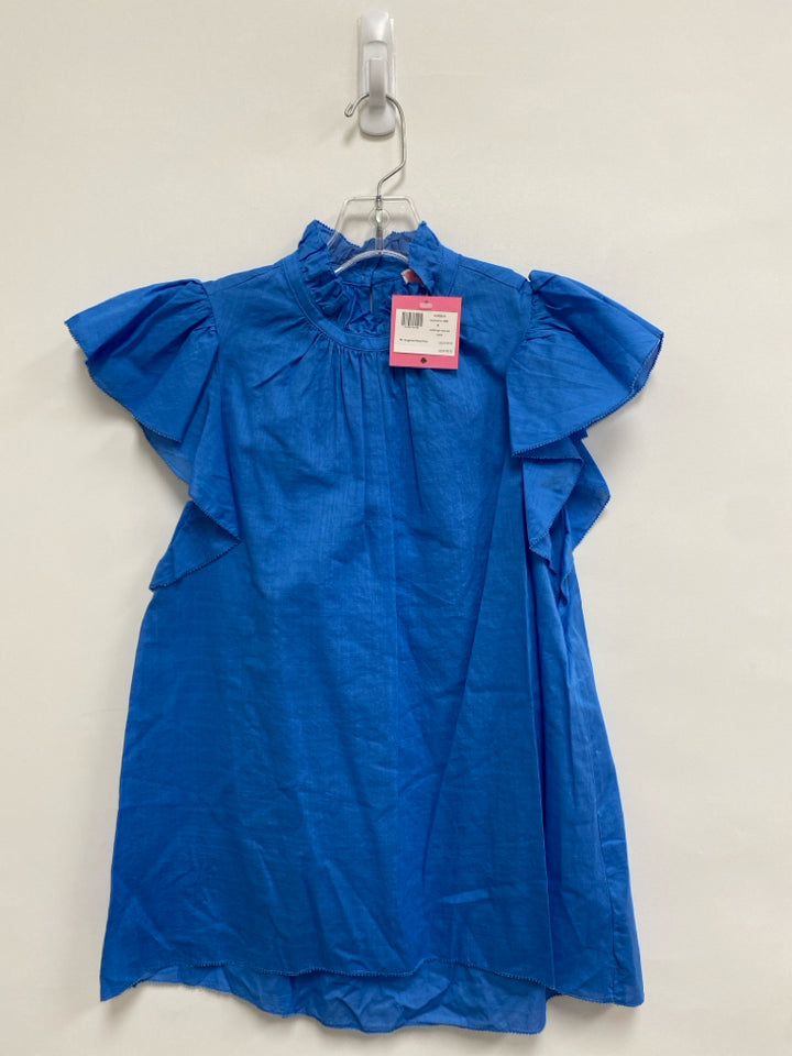 NWT Kate Spade Size XS Blue Ruffles Ladies Top