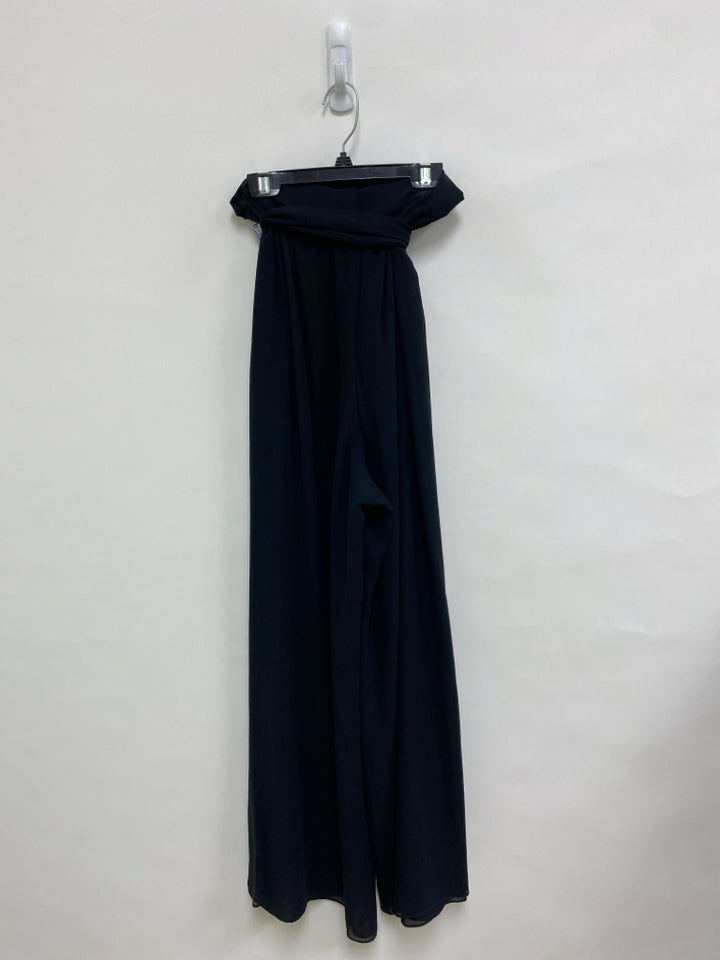 Size 10 Black Wide Leg Silk Ladies Pants