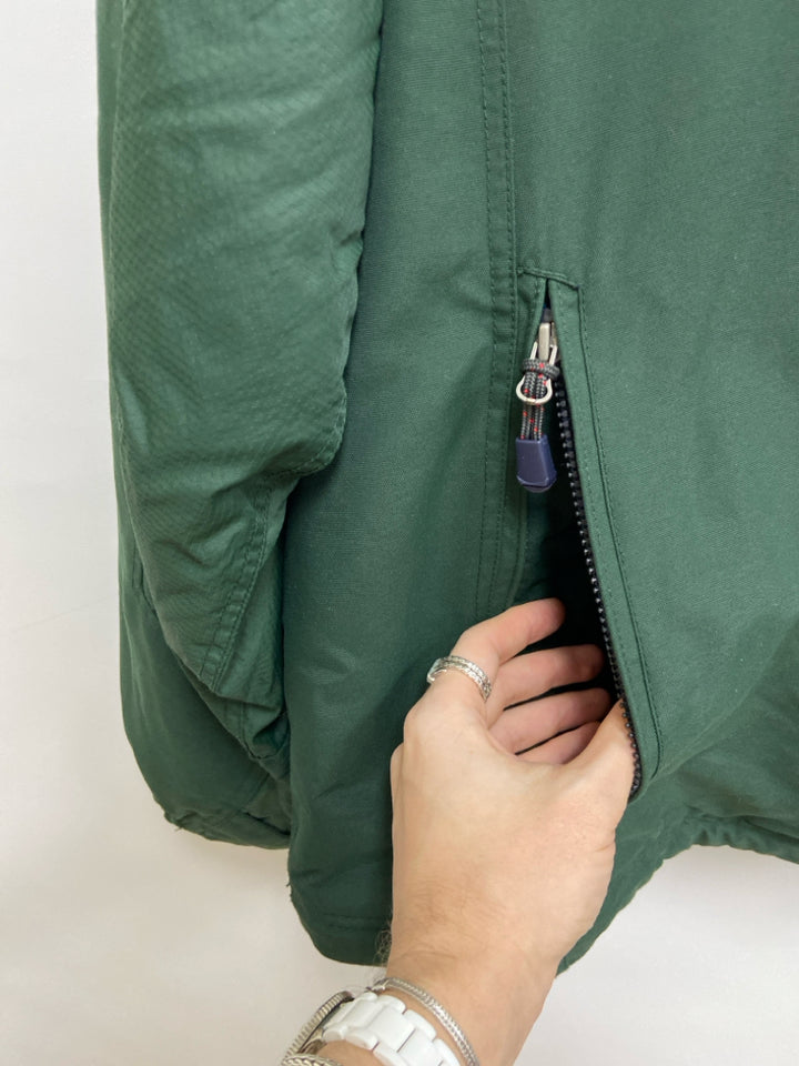 Abercrombie &amp; Fitch Size L Dark Green Zip Down Fleece Lined Men&