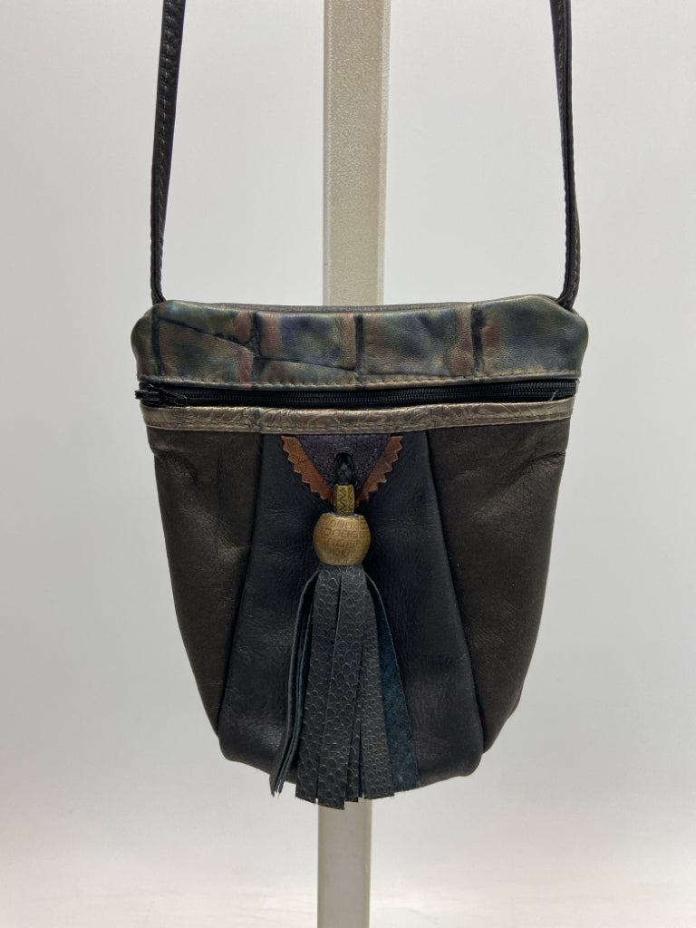 Gayle Anderson Designs Black Bronze Tassel(es) Metallic Handbag