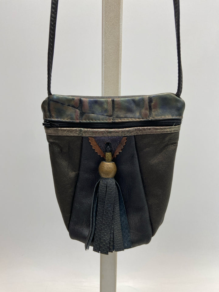 Gayle Anderson Designs Black Bronze Tassel(es) Metallic Handbag