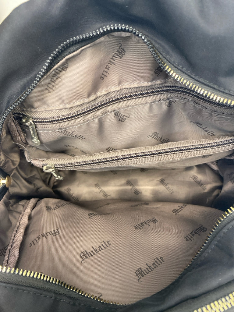 Black Quilted Nylon Backpack