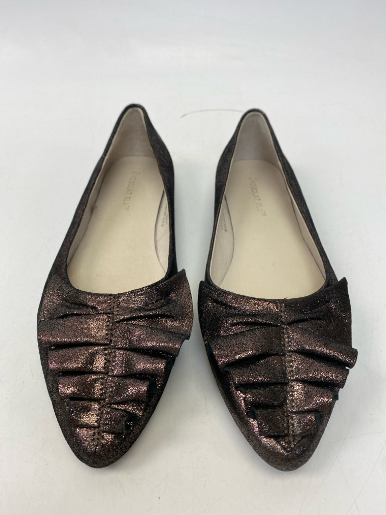 NWOT Chocolat Blu  Size 7 Bronze Shimmery Flats