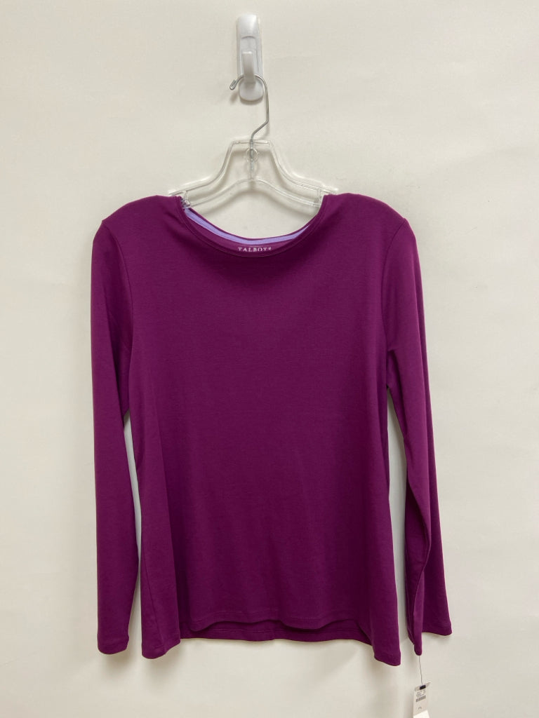 NWT Talbots Size LP Purple Long Sleeve Tee Petite Top