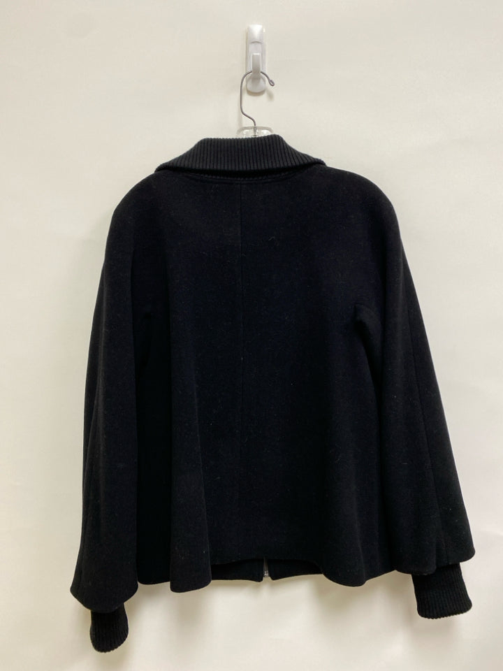 Talbots Size 8 Black Zip Down Wool Blend Ladies Jacket