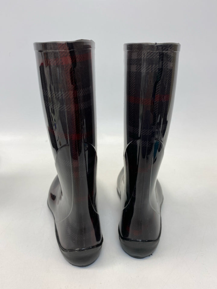 US Shoe Size 9 Black Multi-Color Plaid Boots