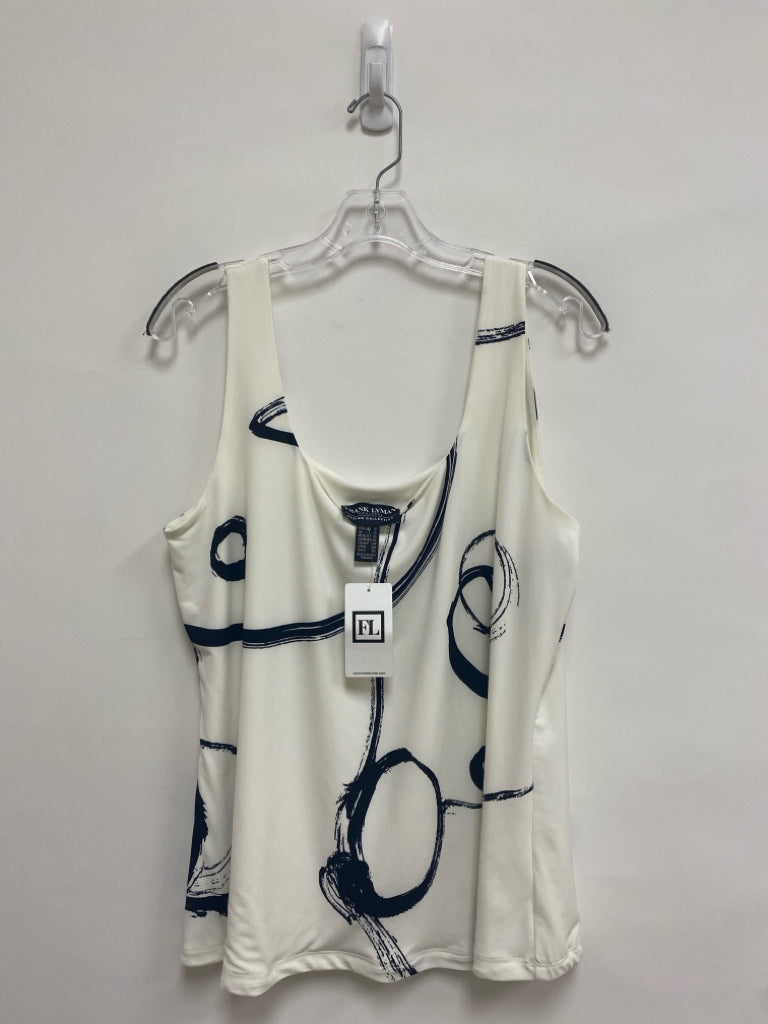 NWT Frank Lyman Size 18 White Black Sleeveless Ladies Top
