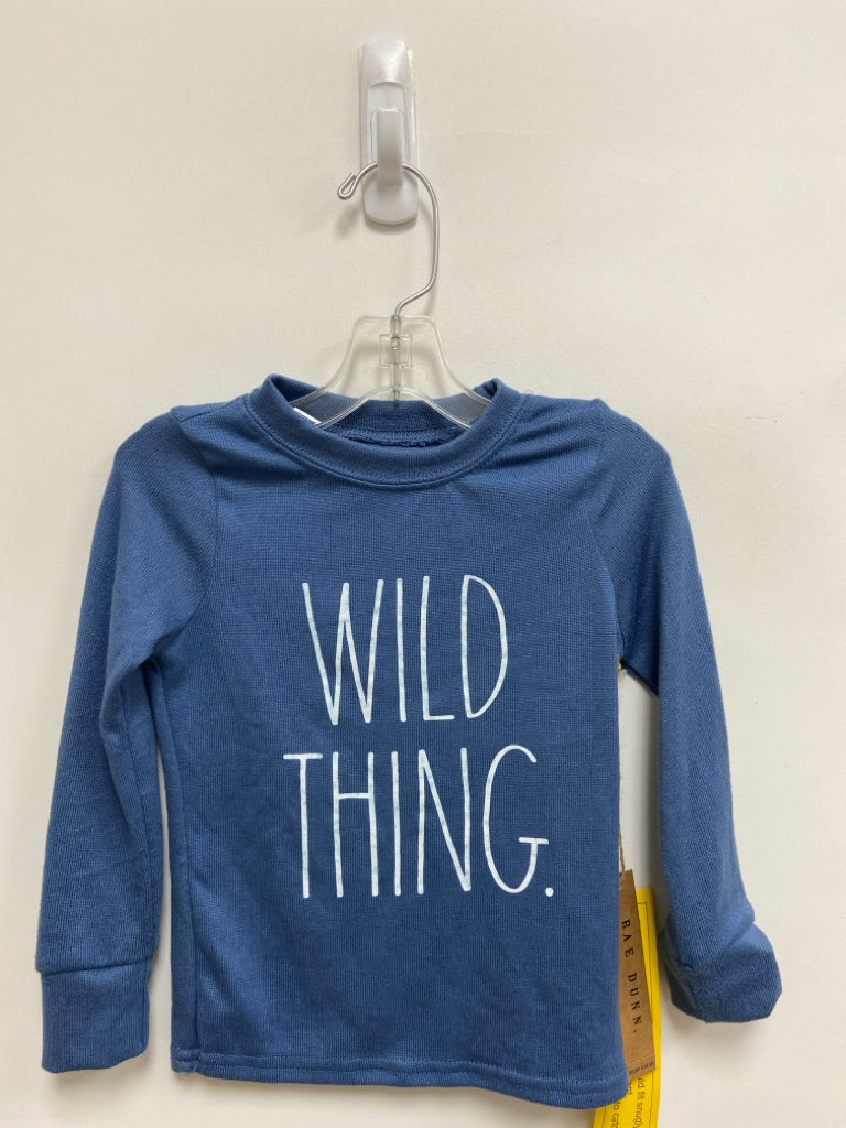 NWT Rae Dunn SIZE 5 Blue Words Boy&