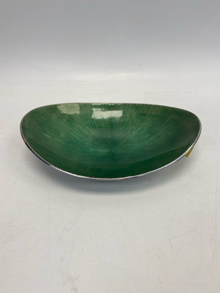 Green Silver Decorative Bowl