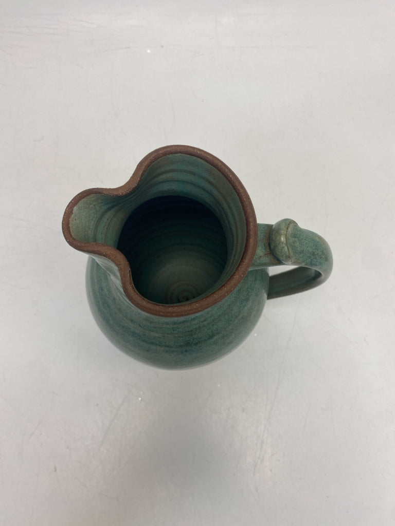 Green Pottery Pitcher