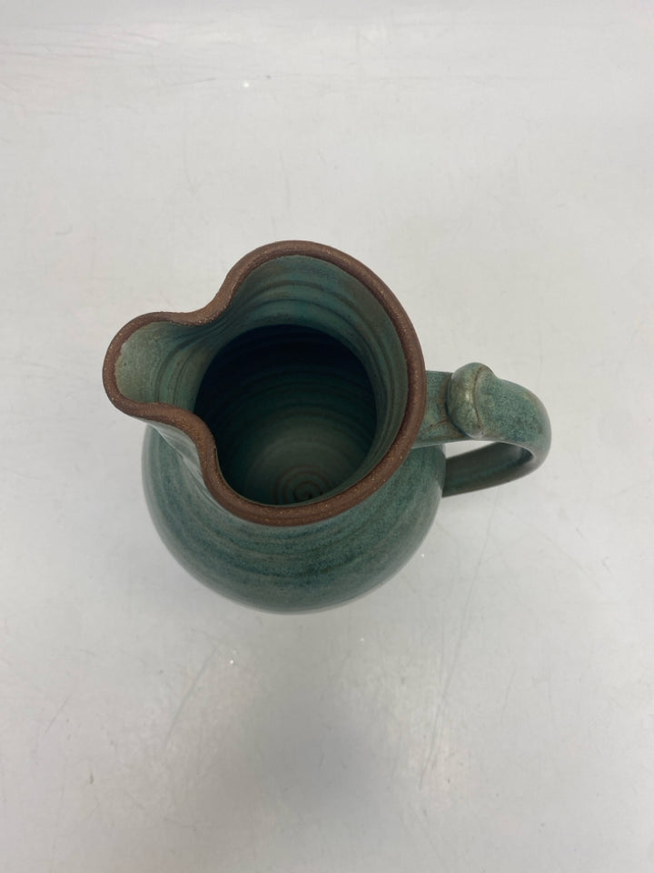 Green Pottery Pitcher
