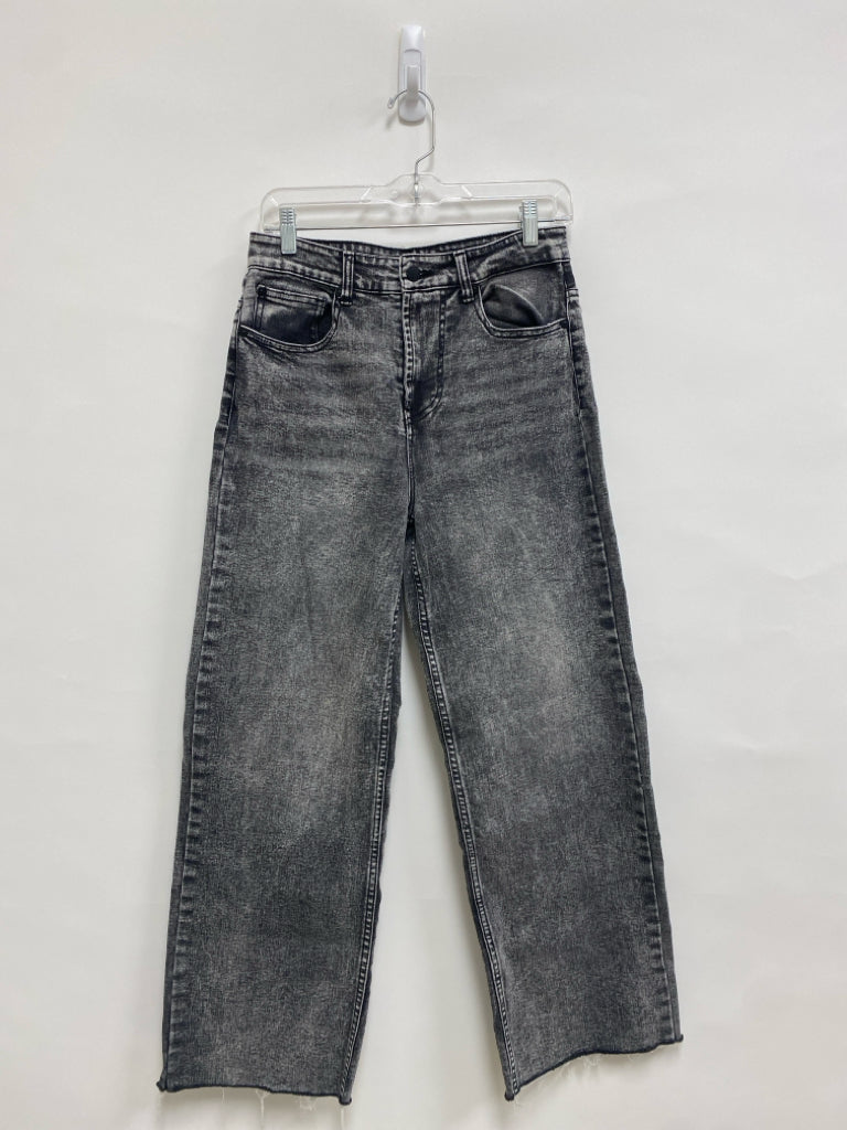 OAT Size 4 Black Faded Denim Wide Leg Ladies Jeans