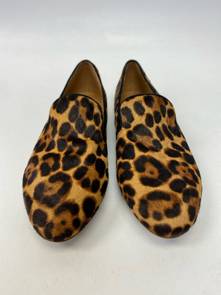 J Crew US Shoe Size 8.5 Brown Animal Print Flats