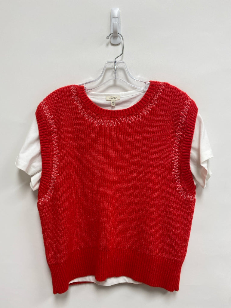 NWT Pilcro Size L Red Sleeveless Ladies Sweater Vest