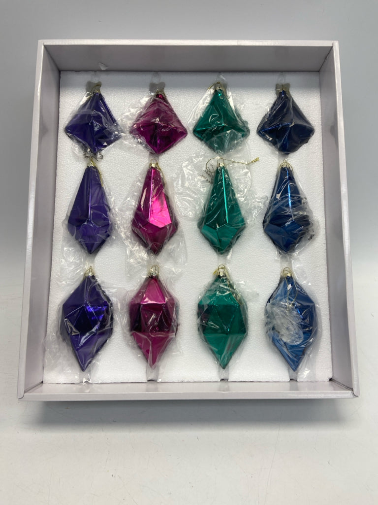 NEW/BOX Assorted Geometric Ornaments