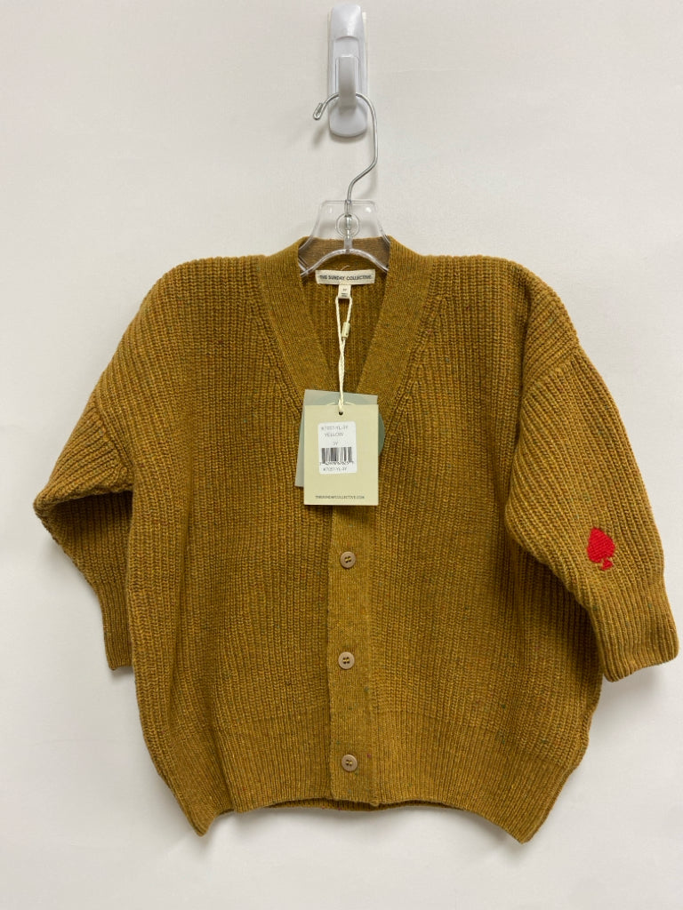 NWT The Sunday Collective SIZE 3 Brown Cardigan Wool Blend Boy&