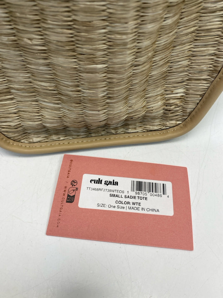 NWT Natural Leather Raffia Handbag