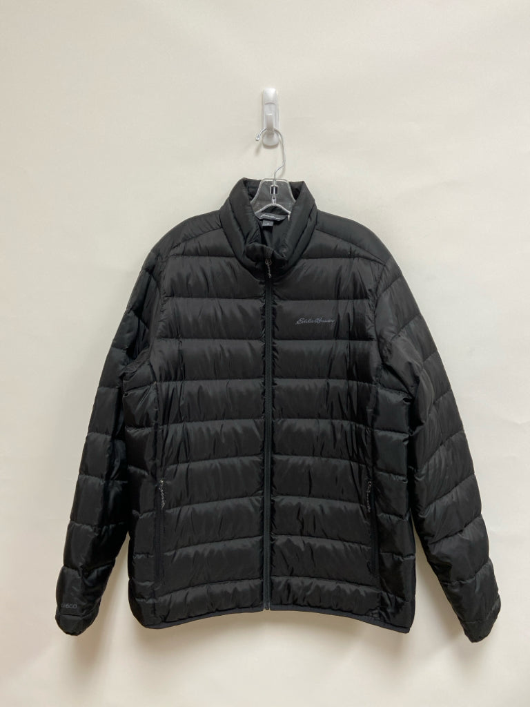 Eddie Bauer Size L Black Zip Down Down Men&
