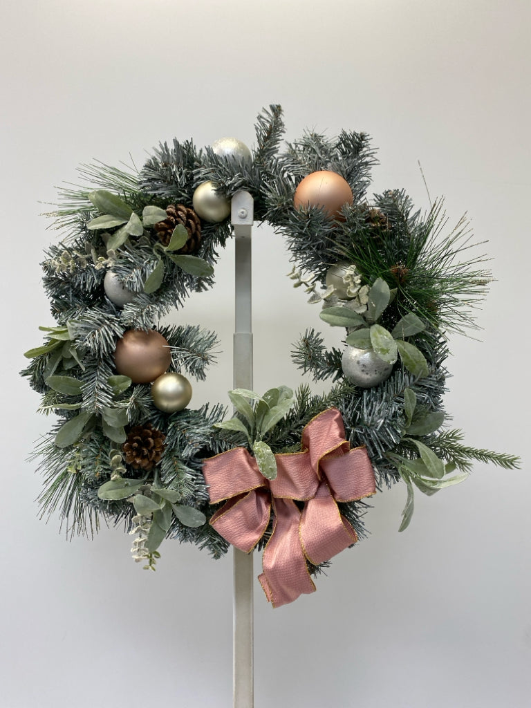 Green Pink Ornaments Christmas