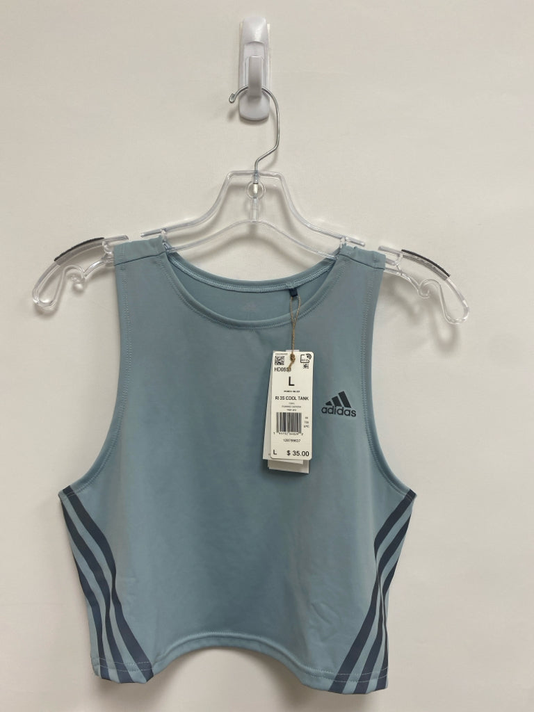 NWT Adidas Size L Dusty Blue Tank Athletic Top
