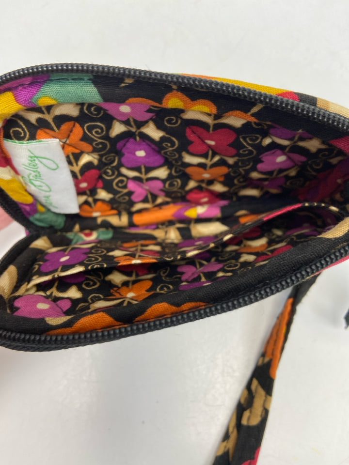 Vera Bradley Black Multi-Color Fabric Wristlet