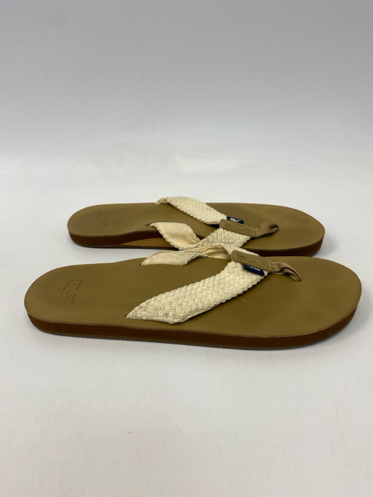 Vineyard Vines Size 13 Cream/Brown Men&