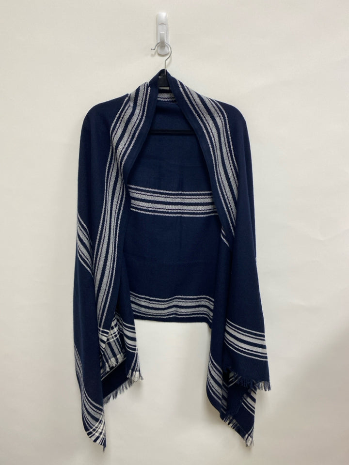 J Crew Size OSFM Navy White Striped Cape Ladies Sweater